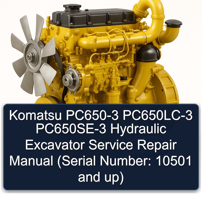 Komatsu PC650-3 PC650LC-3 PC650SE-3 Hydraulic Excavator Service Repair Manual (Serial Number: 10501 and up)