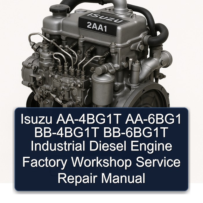 Isuzu AA-4BG1T AA-6BG1 BB-4BG1T BB-6BG1T Industrial Diesel Engine Factory Workshop Service Repair Manual