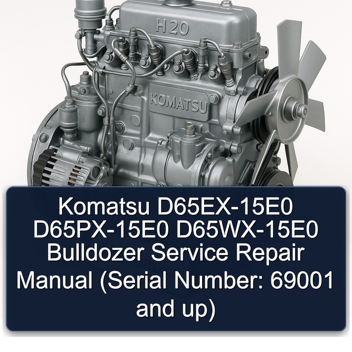 Komatsu D65EX-15E0 D65PX-15E0 D65WX-15E0 Bulldozer Service Repair Manual (Serial Number: 69001 and up)