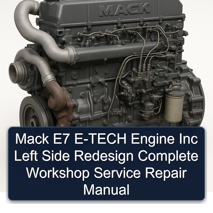 Mack E7 E-TECH Engine Inc Left Side Redesign Complete Workshop Service Repair Manual
