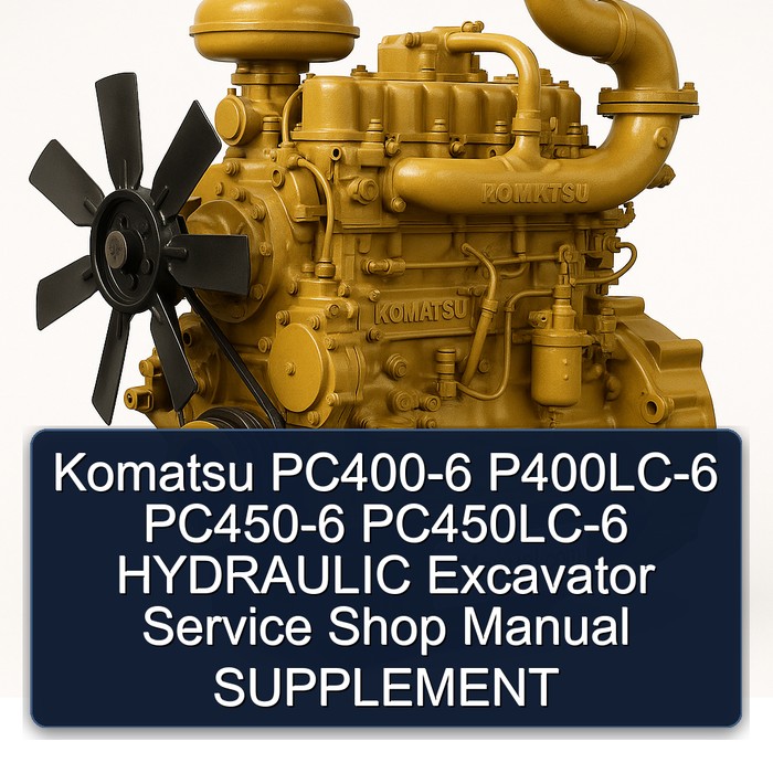 Komatsu PC400-6 P400LC-6 PC450-6 PC450LC-6 HYDRAULIC Excavator Service Shop Manual SUPPLEMENT