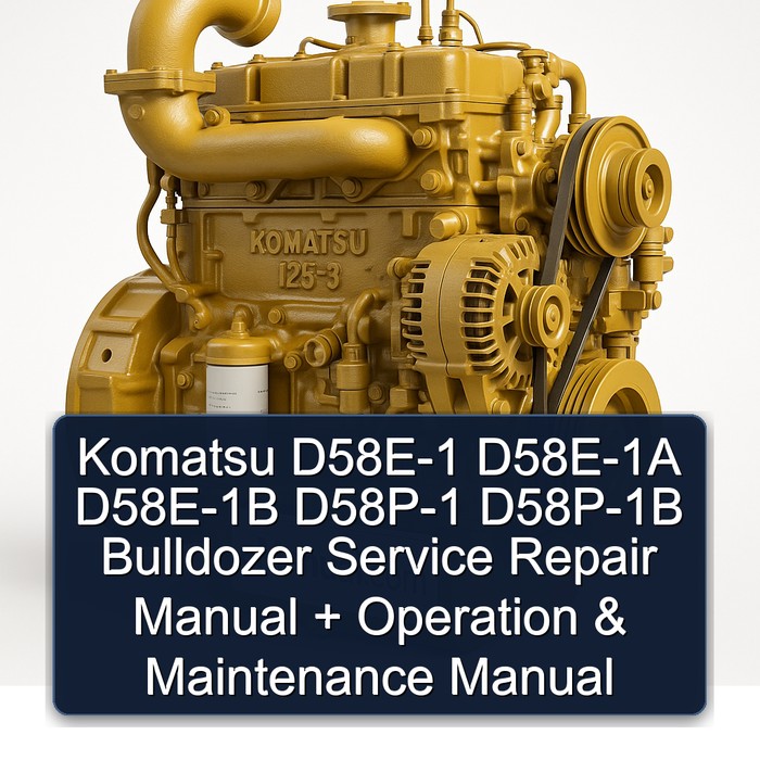 Komatsu D58E-1 D58E-1A D58E-1B D58P-1 D58P-1B Bulldozer Service Repair Manual + Operation & Maintenance Manual