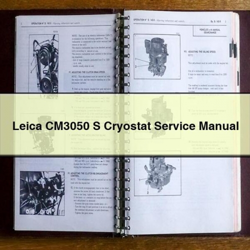 Leica CM3050 S Cryostat Service Manual PDF Download - Click Image to Close