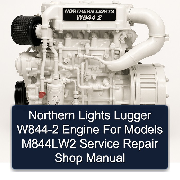 Northern Lights Lugger W844-2 Engine For Models M844LW2 Service Repair Shop Manual