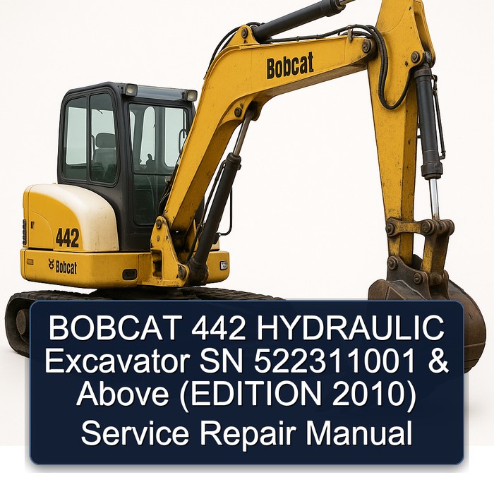 BOBCAT 442 HYDRAULIC Excavator SN 522311001 & Above (EDITION 2010) Service Repair Manual