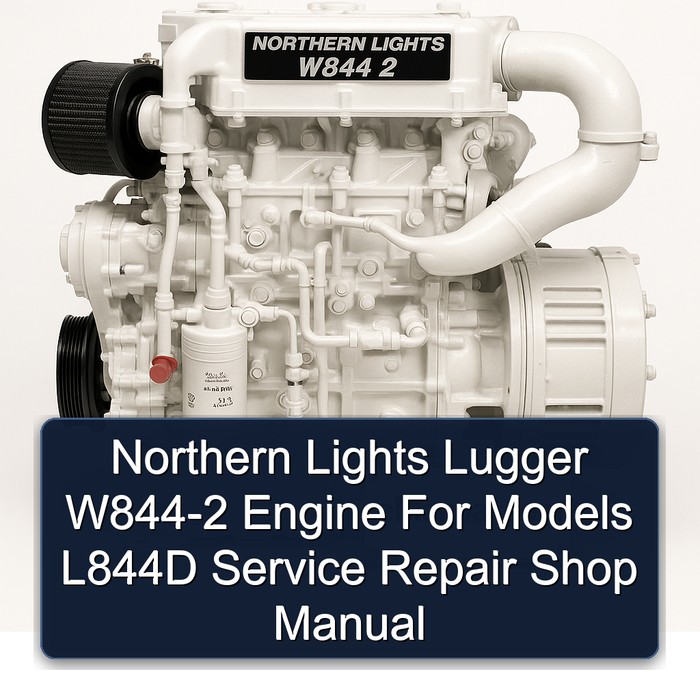 Northern Lights Lugger W844-2 Engine For Models L844D Service Repair Shop Manual