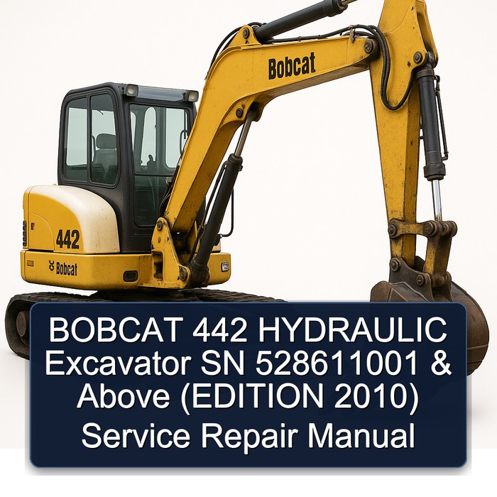 BOBCAT 442 HYDRAULIC Excavator SN 528611001 & Above (EDITION 2010) Service Repair Manual