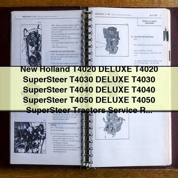 New Holland T4020 to T4050 Tractors Service Repair Manual