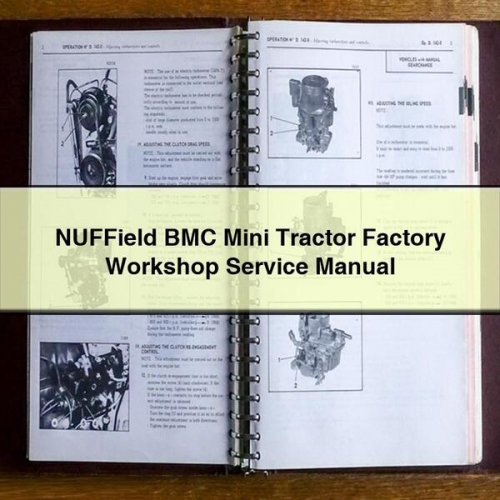 NUFField BMC Mini Tractor Factory Workshop Service Manual PDF Download