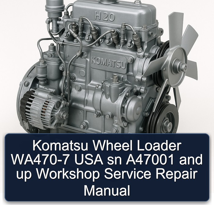 Komatsu Wheel Loader WA470-7 USA sn A47001 and up Workshop Service Repair Manual