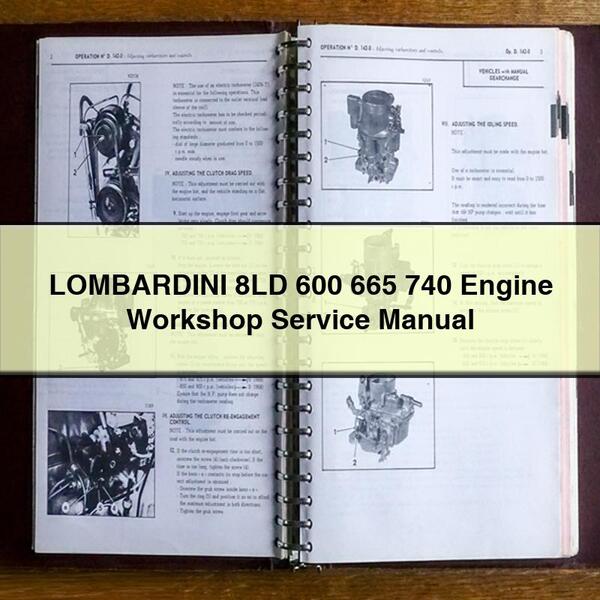 LOMBARDINI 8LD 600 665 740 Engine Workshop Service Manual Download PDF