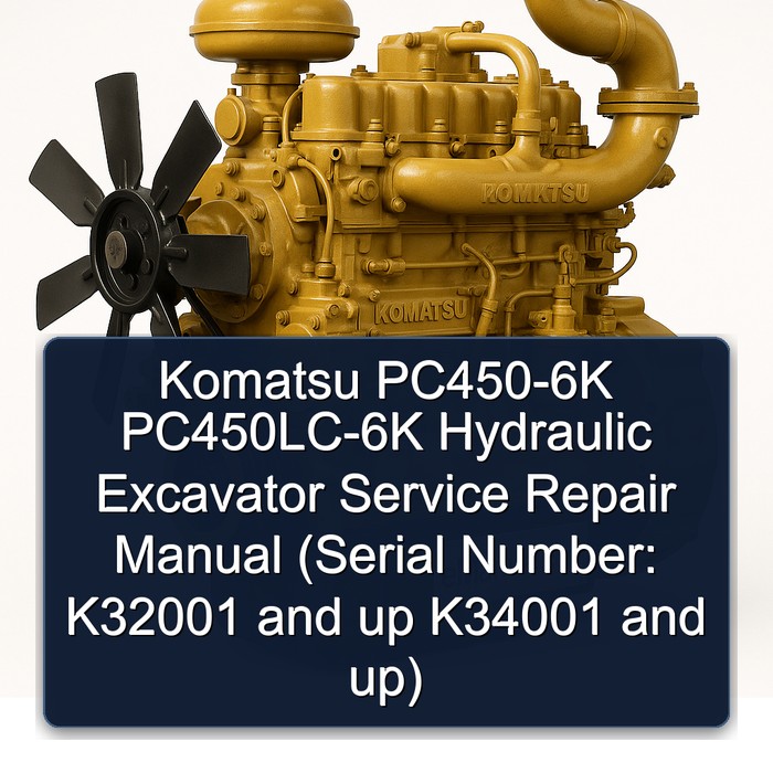 Komatsu PC450-6K PC450LC-6K Hydraulic Excavator Service Repair Manual (Serial Number: K32001 and up K34001 and up)