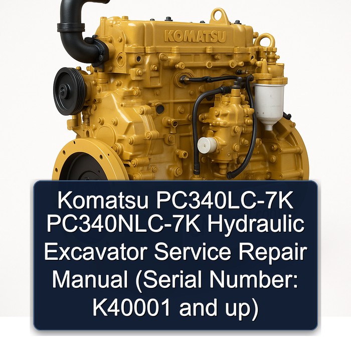 Komatsu PC340LC-7K PC340NLC-7K Hydraulic Excavator Service Repair Manual (Serial Number: K40001 and up)