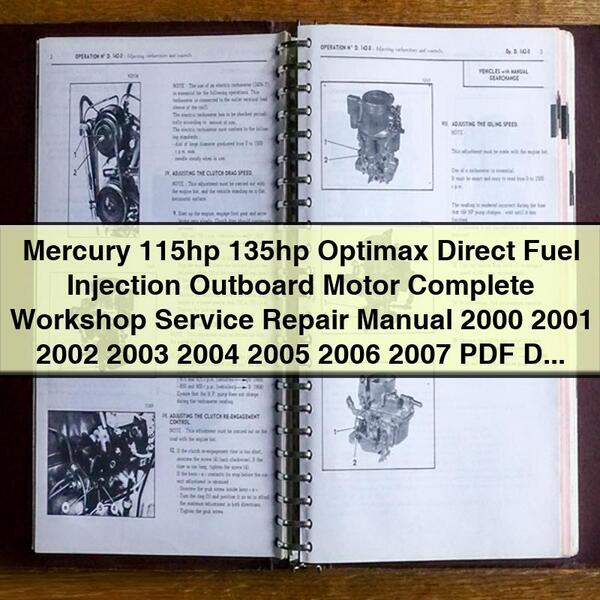 Mercury 115hp 135hp Optimax Outboard Service Repair Manual 2000-2007