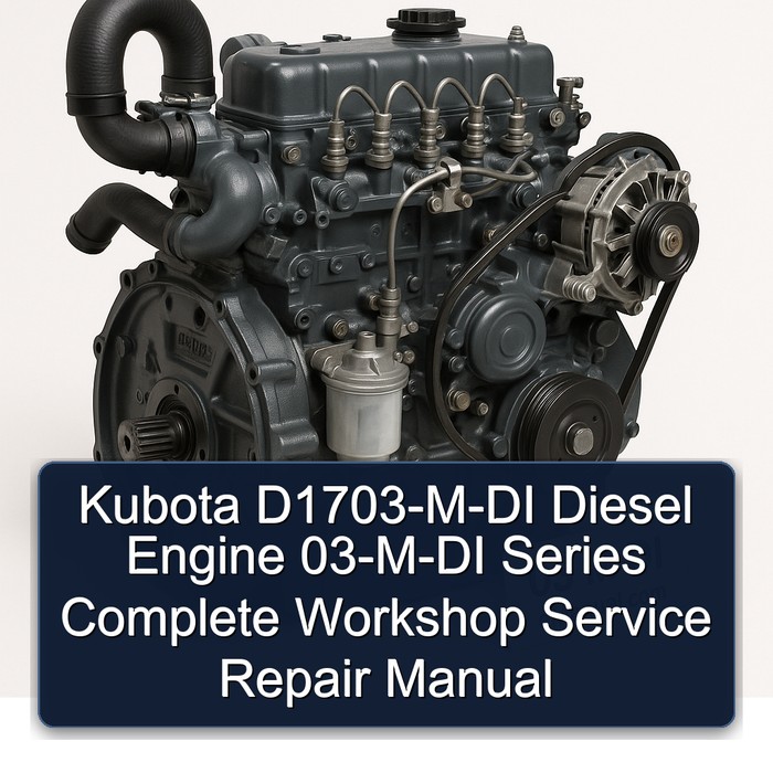 Kubota D1703-M-DI Diesel Engine 03-M-DI Series Complete Workshop Service Repair Manual