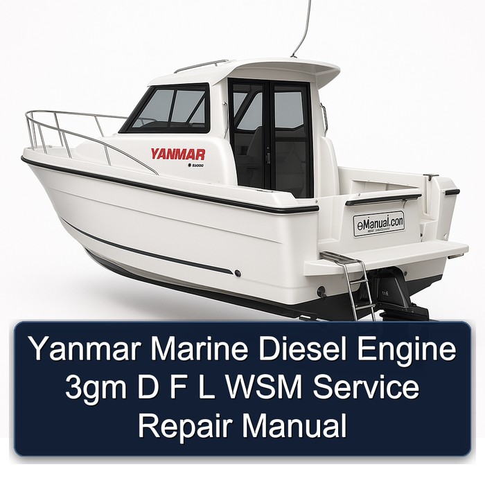 Yanmar Marine Diesel Engine 3gm D F L WSM Service Repair Manual