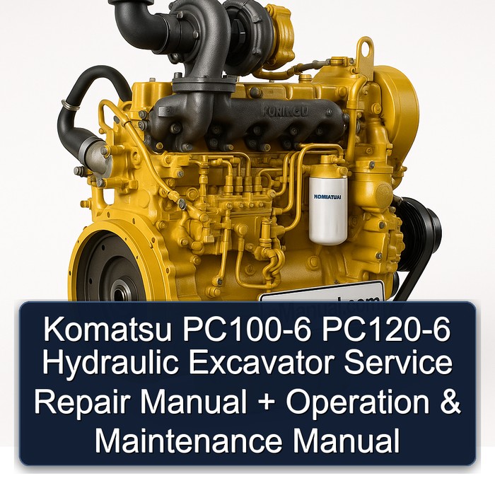 Komatsu PC100-6 PC120-6 Hydraulic Excavator Service Repair Manual + Operation & Maintenance Manual