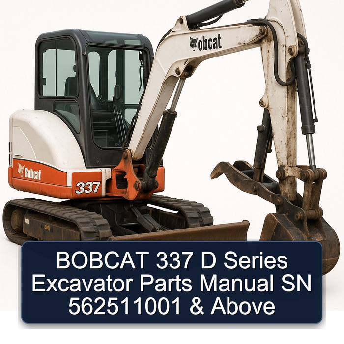 BOBCAT 337 D Series Excavator Parts Manual SN 562511001 & Above