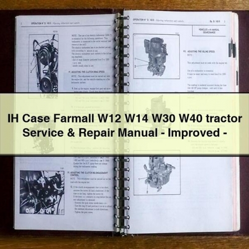 IH Case Farmall W12 W14 W30 W40 tractor Service & Repair Manual - Improved - Download PDF