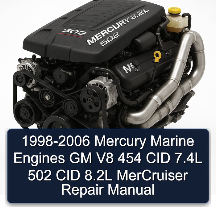 1998-2006 Mercury Marine Engines GM V8 454 CID 7.4L 502 CID 8.2L MerCruiser Repair Manual