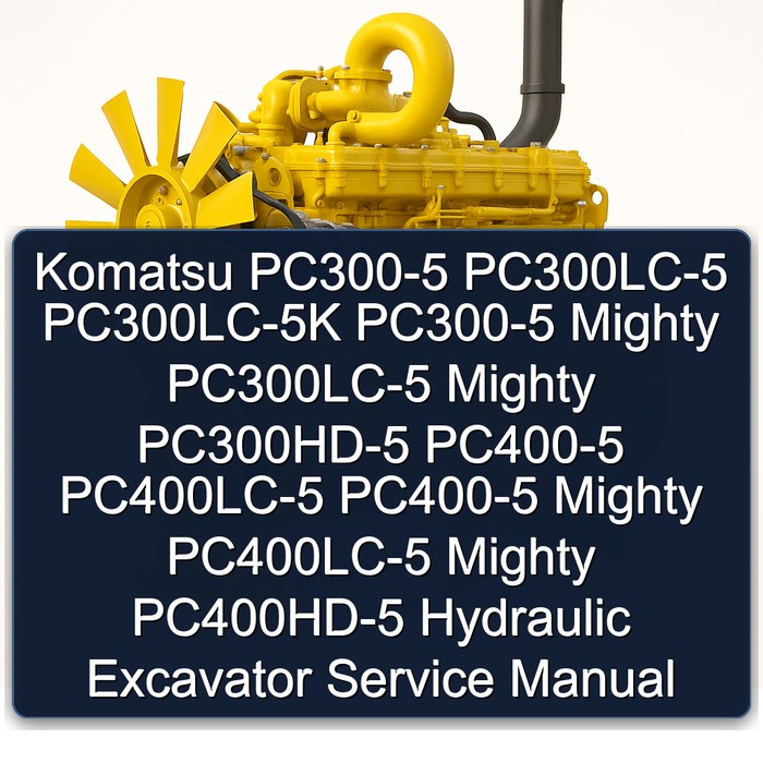 Komatsu PC300-5 PC300LC-5 PC300LC-5K PC300-5 Mighty PC300LC-5 Mighty PC300HD-5 PC400-5 PC400LC-5 PC400-5 Mighty PC400LC-5 Mighty PC400HD-5 Hydraulic Excavator Service Manual