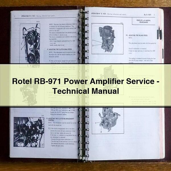 Rotel RB-971 Power Amplifier Service-Technical Manual