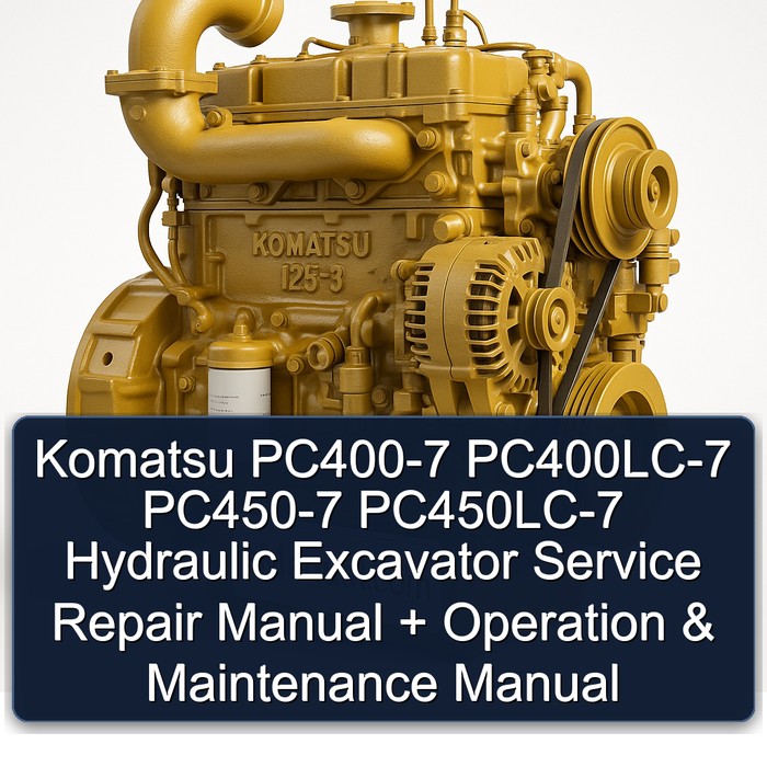 Komatsu PC400-7 PC400LC-7 PC450-7 PC450LC-7 Hydraulic Excavator Service Repair Manual + Operation & Maintenance Manual
