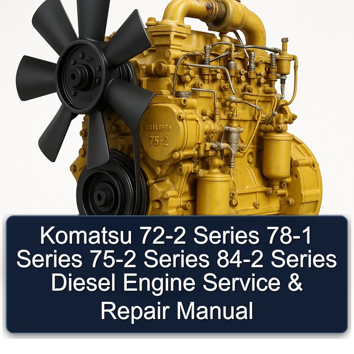 Komatsu 72-2 Series 78-1 Series 75-2 Series 84-2 Series Diesel Engine Service & Repair Manual