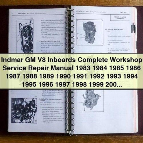 Indmar GM V8 Inboards Complete Workshop Service Repair Manual 1983-2003