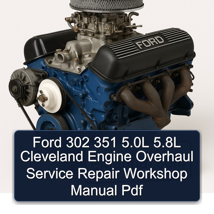 Ford 302 351 5.0L 5.8L Cleveland Engine Overhaul Service Repair Workshop Manual Pdf