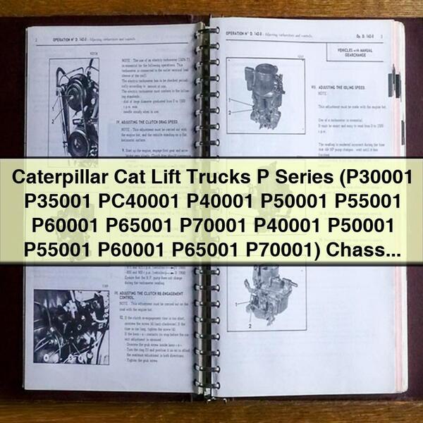 Caterpillar Cat Lift Trucks P Series (P30001 P35001 PC40001 P40001 P50001 P55001 P60001 P65001 P70001) Chassis & Mast Service Repair Manual