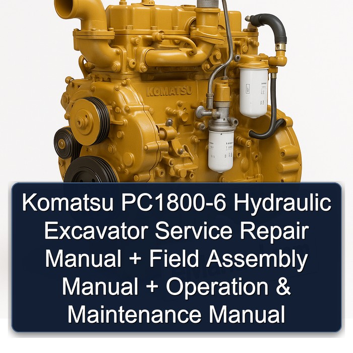 Komatsu PC1800-6 Hydraulic Excavator Service Repair Manual + Field Assembly Manual + Operation & Maintenance Manual