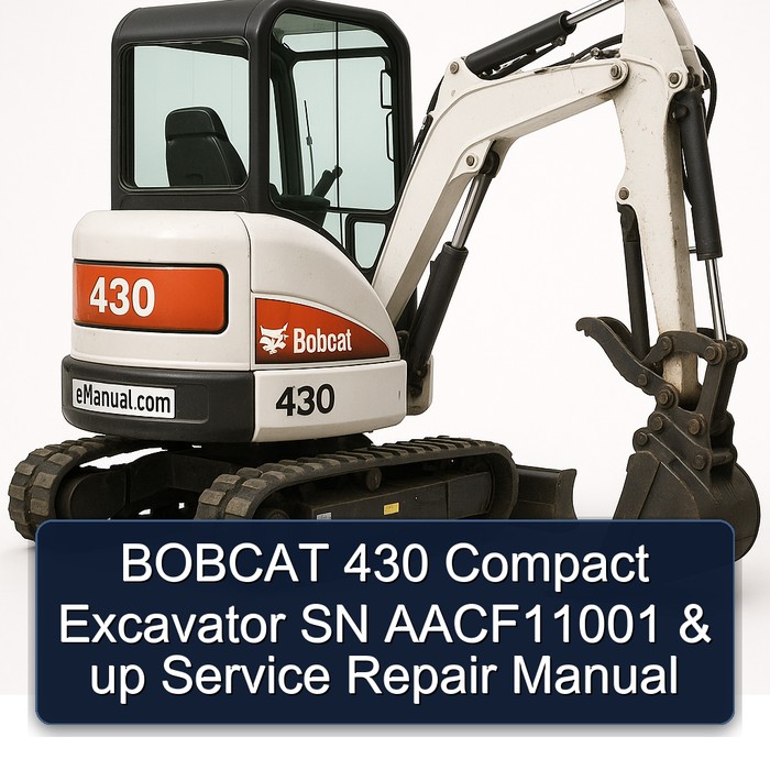 BOBCAT 430 Compact Excavator SN AACF11001 & up Service Repair Manual