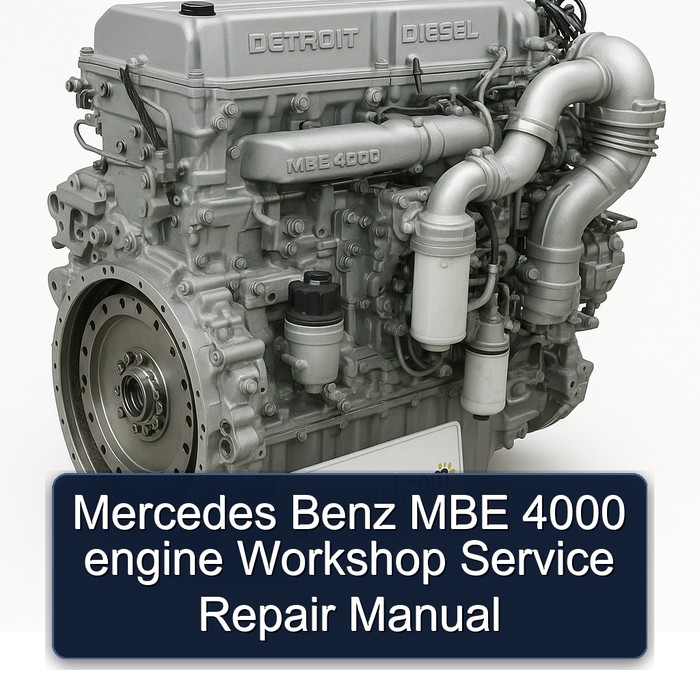 Mercedes Benz MBE 4000 engine Workshop Service Repair Manual