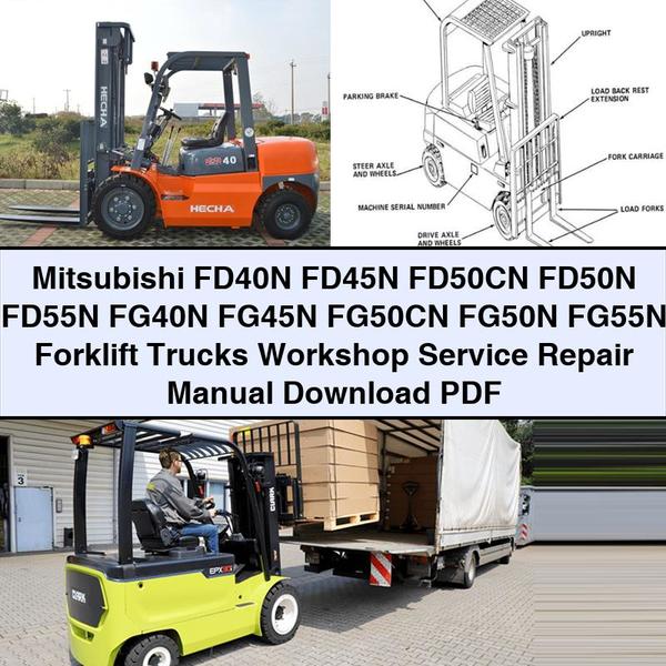 Mitsubishi Gabelstapler FD40N-FG55N Werkstatt- und Reparaturhandbuch