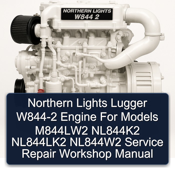Northern Lights Lugger W844-2 Engine For Models M844LW2 NL844K2 NL844LK2 NL844W2 Service Repair Workshop Manual