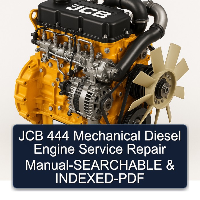 JCB 444 Mechanical Diesel Engine Service Repair Manual-SEARCHABLE & INDEXED-PDF