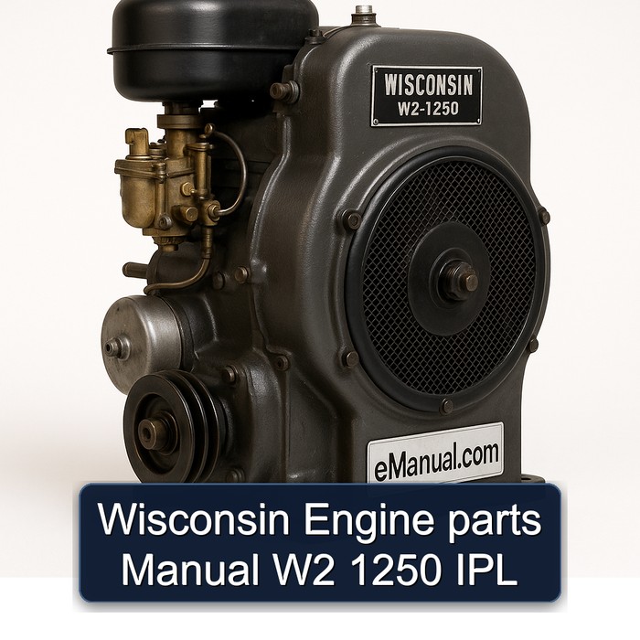 Wisconsin Engine parts Manual W2 1250 IPL