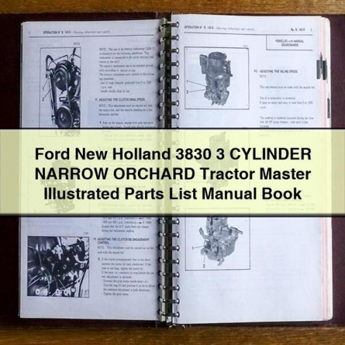 Ford New Holland 3830 3 CYLINDER NARROW ORCHARD Tractor Master Illustrated Parts List Manual Book PDF Download