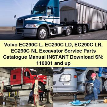 Volvo EC290C L EC290C LD EC290C LR EC290C NL Excavator Service Parts Catalogue Manual SN: 110001 and up