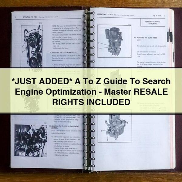 *JUST ADDED* A To Z Guide To Search Engine Optimization - Master RESALE RIGHTS INCLUDED