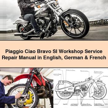 Piaggio Ciao Bravo SI Workshop Service Repair Manual in English German & French