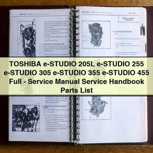 TOSHIBA e-STUDIO 205L to 455 Full Service Manual and Parts List PDF