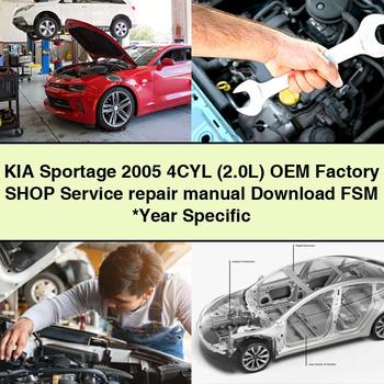 KIA Sportage 2005 4CYL (2.0L) OEM Factory Shop Service Repair Manual FSM Year Specific
