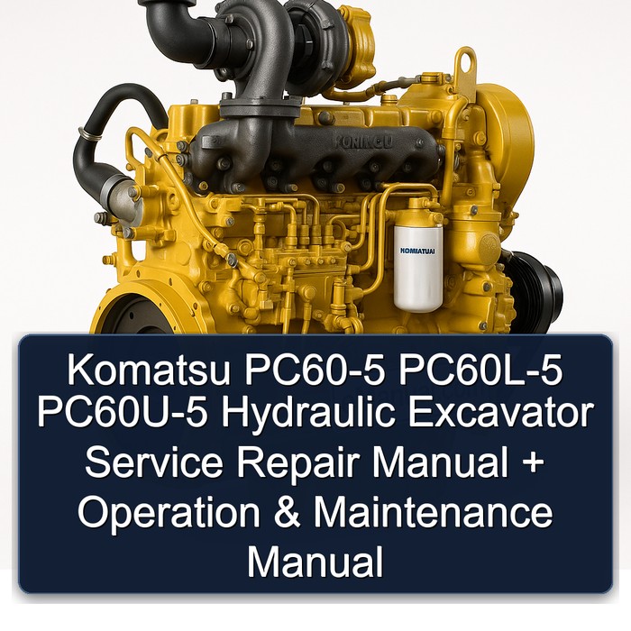 Komatsu PC60-5 PC60L-5 PC60U-5 Hydraulic Excavator Service Repair Manual + Operation & Maintenance Manual