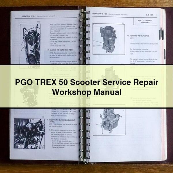 PGO TREX 50 Scooter Service Repair Workshop Manual PDF Download