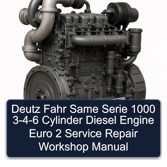 Deutz Fahr Same Serie 1000 3-4-6 Cylinder Diesel Engine Euro 2 Service Repair Workshop Manual