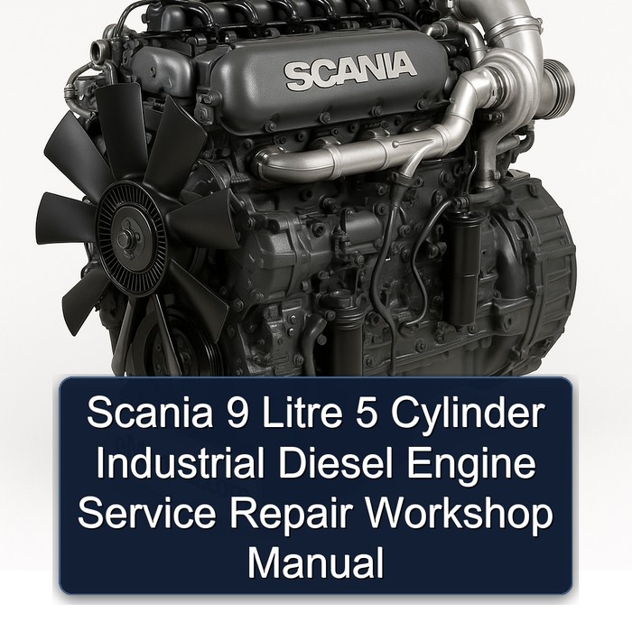 Scania 9 Litre 5 Cylinder Industrial Diesel Engine Service Repair Workshop Manual