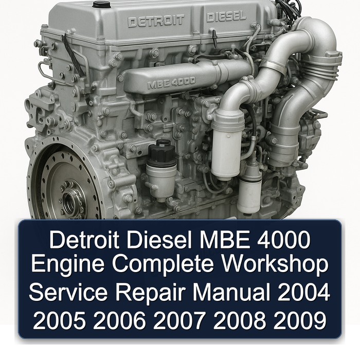 Detroit Diesel MBE 4000 Engine Complete Workshop Service Repair Manual 2004 2005 2006 2007 2008 2009