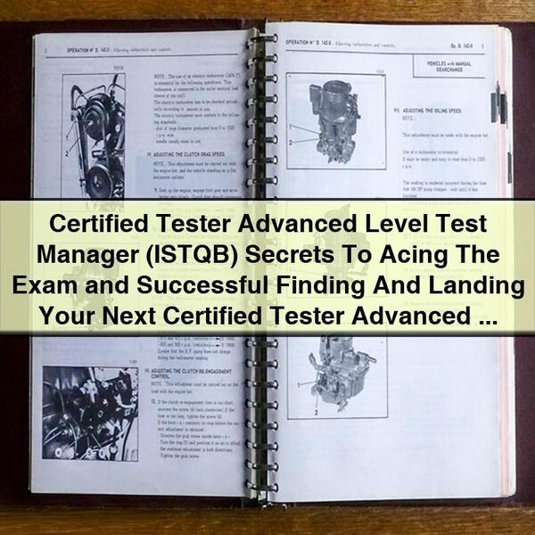 Certified Tester Advanced Level Test Manager (ISTQB) Exam Guide